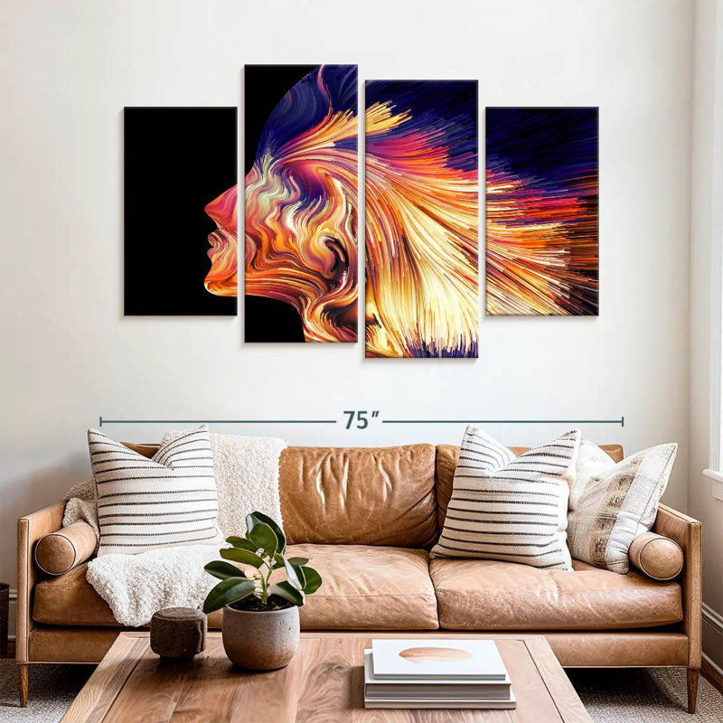 Dynamic Abstract Profile, 42" H x 68" W