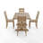 Heymann Trestle Dining Set with Solid Wood Chairs-805197703-711096408