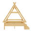 Lit plateforme House avec escalier, structure de lit simple en bois massif, profil bas et design amusant pour enfants-1293087775-1293087773