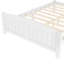 Structure de lit plateforme en bois pleine grandeur avec tête de lit, structure de lit en bois massif avec lattes de soutien, conception silencieuse, aucun sommier tapissier requis, blanc-1100204781-1100204782
