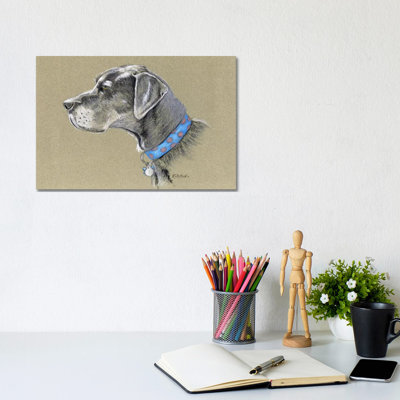 Great Dane by Jennifer Redstreake - Wrapped Canvas Painting
