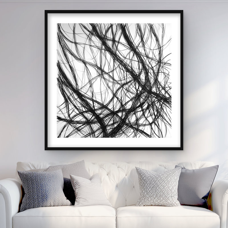 Connection - Abstract White Framed Matted Print | Home Decor