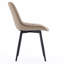 Chaise d'appoint rembourrée en similicuir Emsley avec pieds en métal-6037372