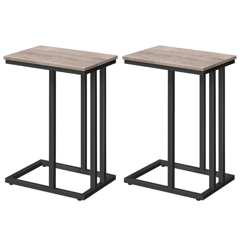 Ensemble de C-table en bois et métal Keasha , Gris