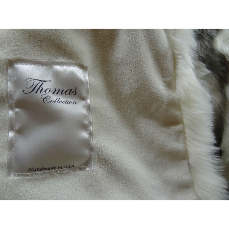 Jeté en fausse fourrure ivoire Thomas Collection®, L 60 po x L 36 po