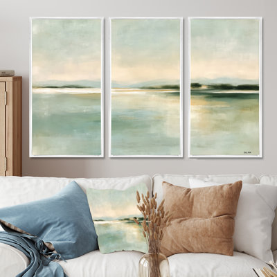 Green Yellow Morning Dew Of Alice Lake  - Vancouver Wall Art Set