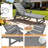 Outdoor HDPE Chaise Lounge Chair with Side Tray, Patio Pool Lounge Chairs, 5-Position Adjustable, All-Weather-488618058