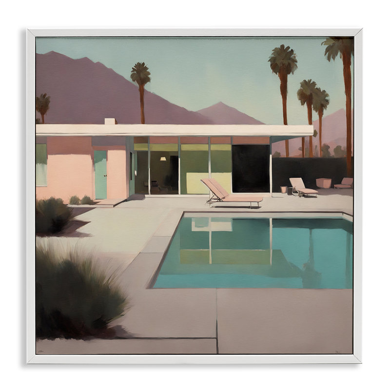 Art californien, estampe numérique encadrée par Noah Bay, Estampe numérique encadrée blanc bord de mer, H 12 po x l 12 po