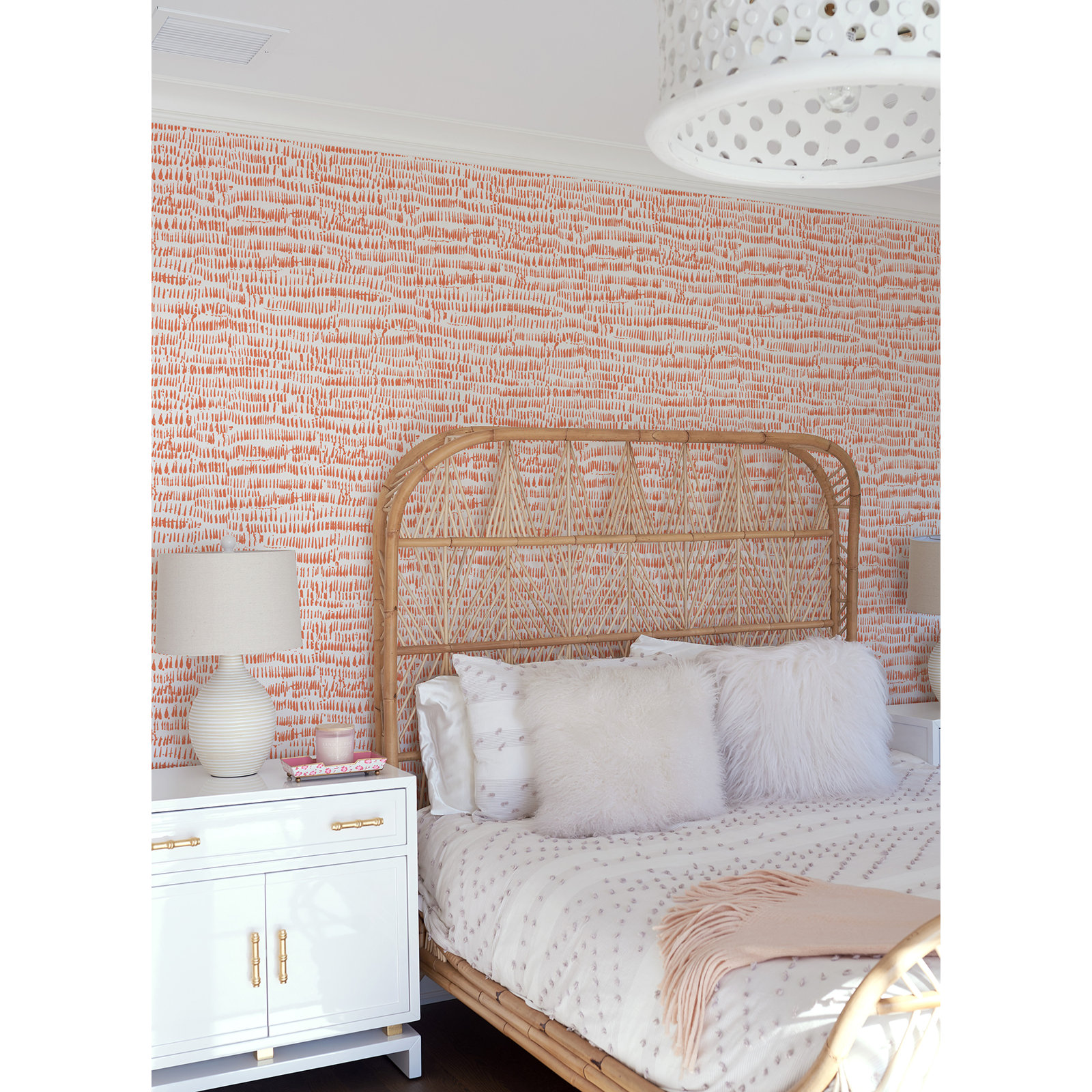 Bartlow Modern Abstract Wallpaper, Orange