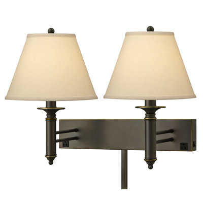 Steel Plug-in Armed Sconce