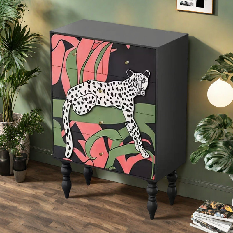 Commode d'appoint de rangement moderne à cinq tiroirs