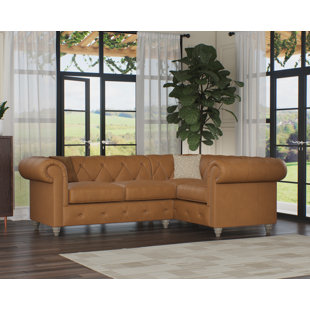 Melrose 3 Seater Leather Corner Sofa 