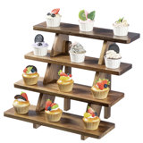 Acacia Wood Cupcake 4 Tiers Display Stand