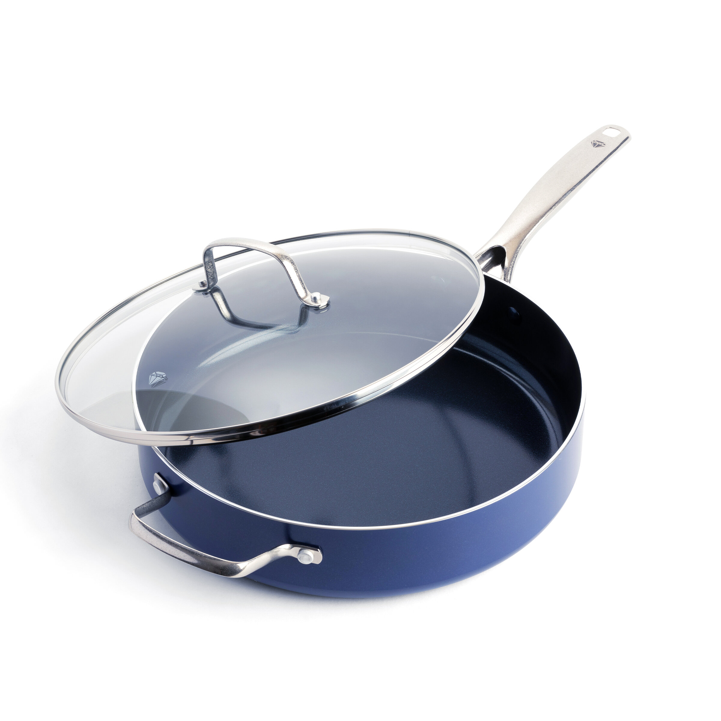 Large 5 QT Deep Frying Pan with Glass Lid - Non-Stick Saute Fry Pan,  T-fal