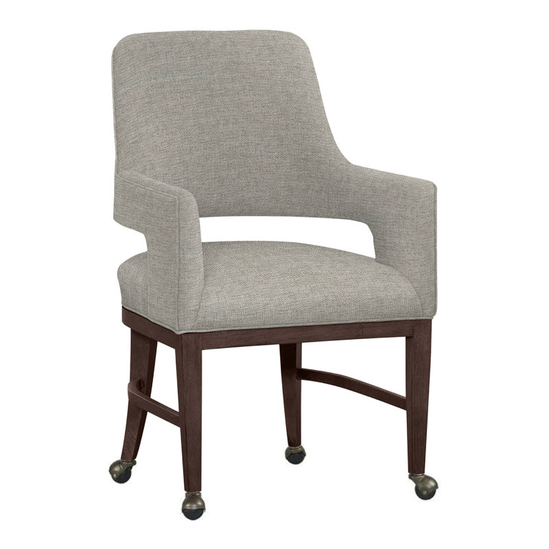 Chaise avec accoudoirs Josie, Tabac, Lin 3152
