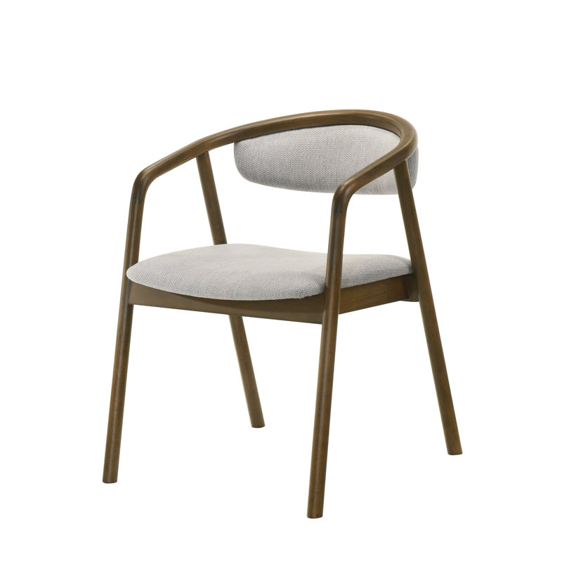 Chaise d'appoint en chenille et noyer