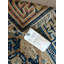 Antique Geometric Medallion Wool Hand Knotted Pile Yellow / Gold Orange 1870s Rug