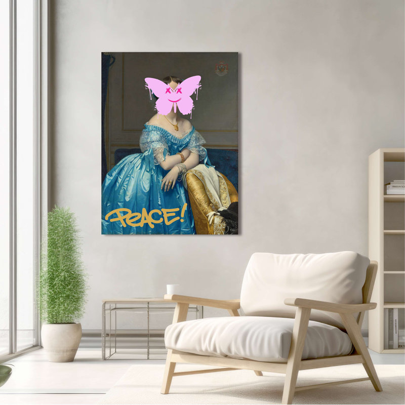 Pop And Funny Portraits Of Ladies And Knights, Princesse by Eric Chestier - Wrapped Canvas Print, 80cm H x 60cm W