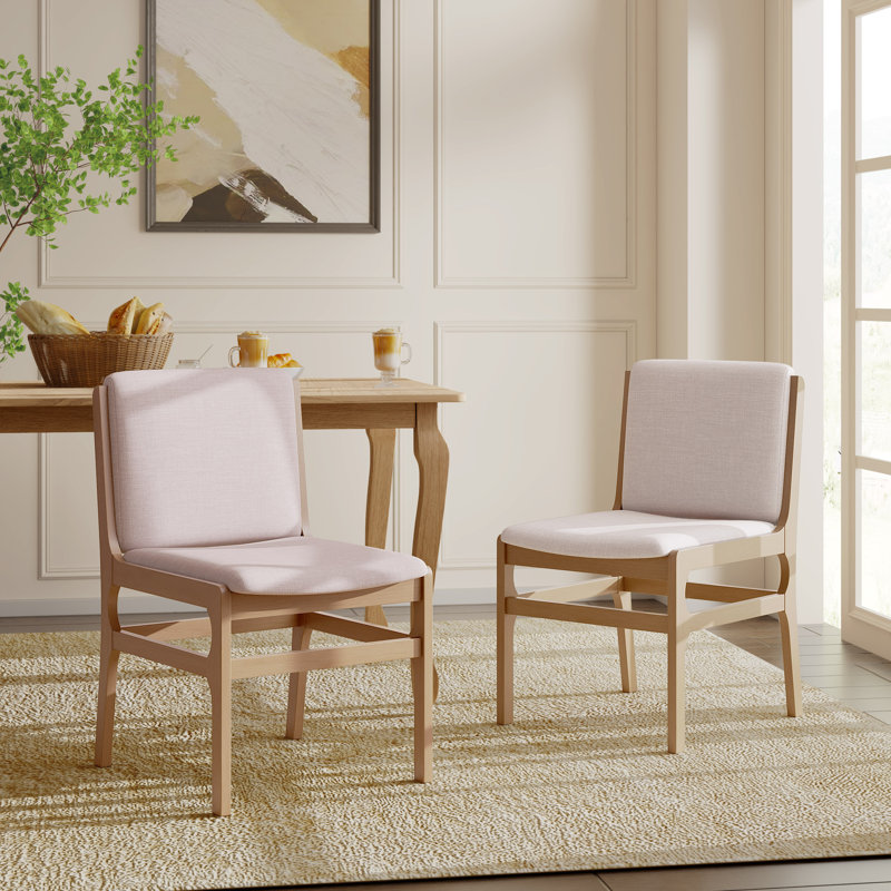 Chaise d'appoint Sisemore, Frêne clair, Beige, Ensemble de 2