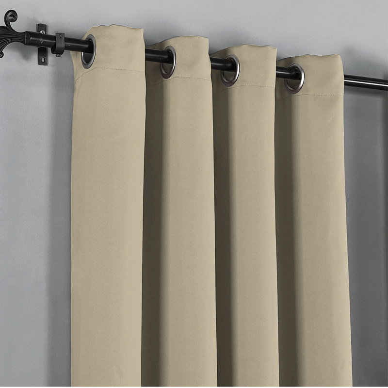 Frasco Blackout Curtain Pair, Beige, 116.84cm Width x 137.16cm Drop