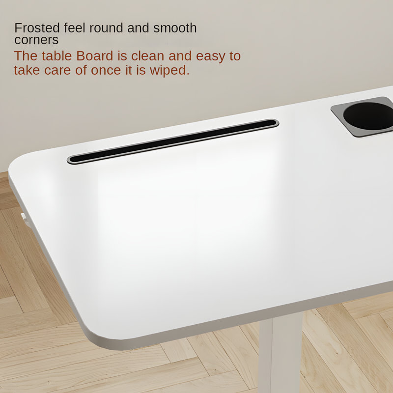 Adjustable Height Mobile Laptop Desk - Rolling Standing Computer Table With Locking Wheels For Home Office And Workspace