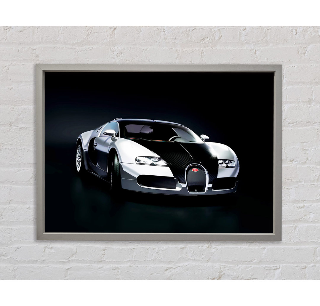 Bugatti Veyron Schwarz Silber - Druck