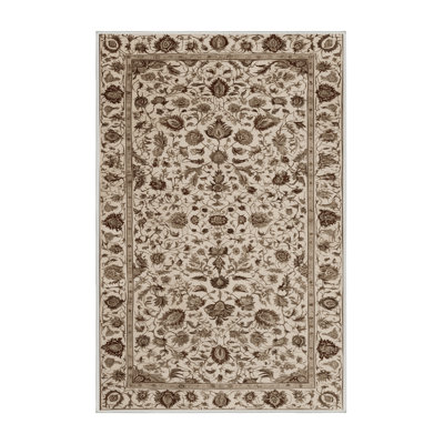 Machine Washable Turkish Beige Area Rug