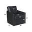 Fauteuil pivotant en cuir noir Rocha