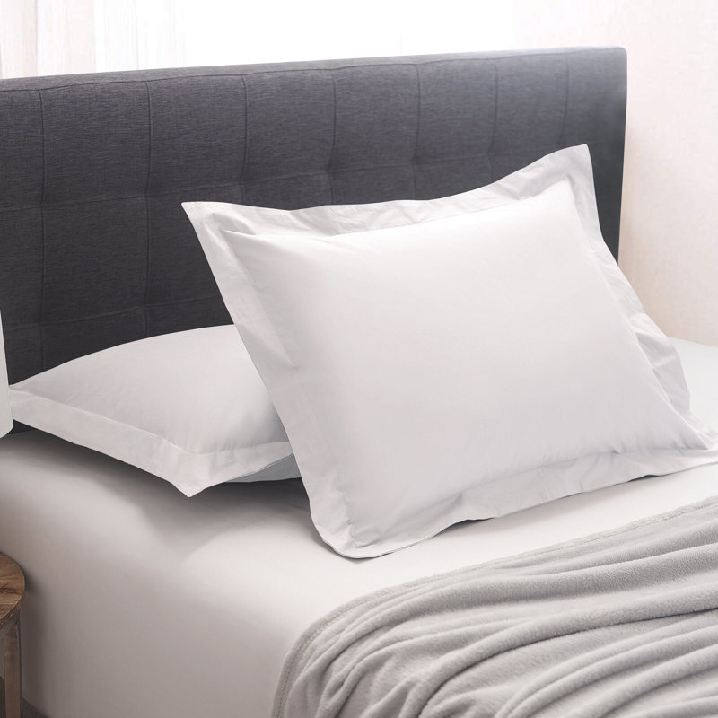 Organic Cotton Blend Standard Sham Set, Euro, White