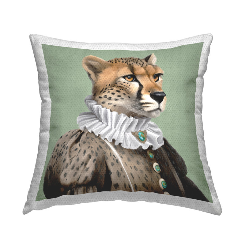 Coussin d'extérieur imprimé "madame guépard" par Elizabeth Medley