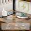 Allisha Bedside Table with Charging Station for Living Room, Rustic Brown