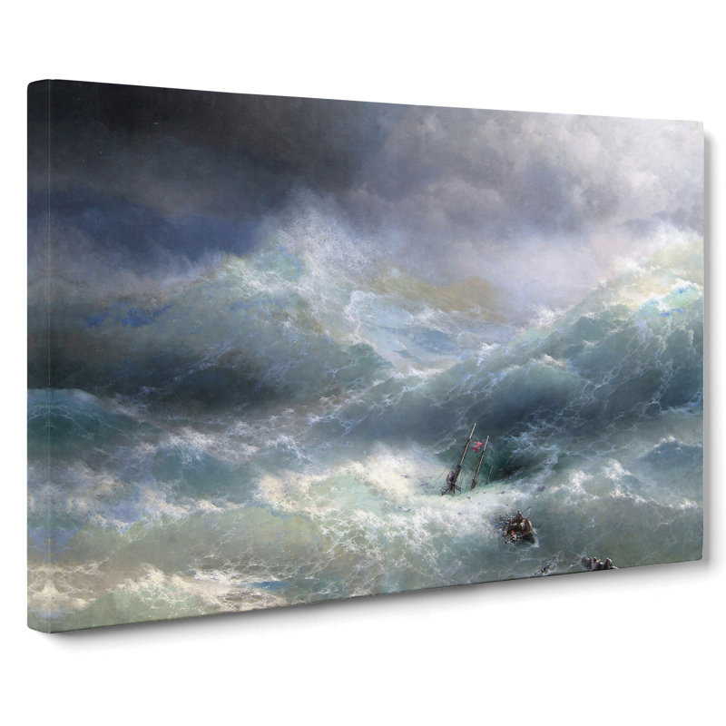 The Wave by Ivan Aivazovsky - Wrapped Canvas, 40cm H x 60cm W x 3cm D