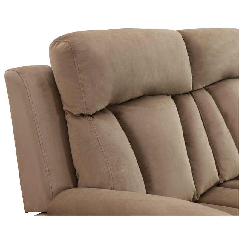 8 fauteuil inclinable à ressorts à arc avec structure en bois franc - beige 30,25 po Fauteuil inclinable à large soutien lombaire