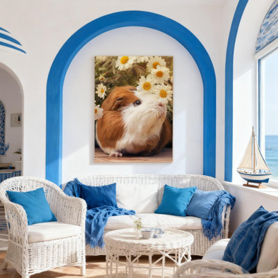 Art mural sur toile 24 "x 36" avec cochons d'Inde