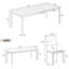 Ensemble de table de salle à manger extensible 6 pièces avec banc Farmhouse