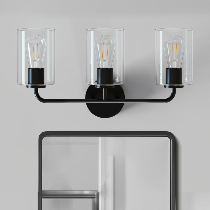 Agnella Modern Black 3-Light Vanity Fixture