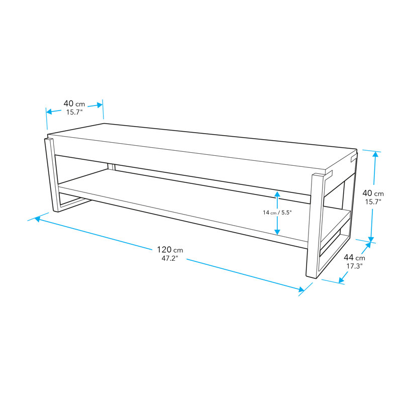 Torrey Unfinished TV Stand for TVs up to 60", Dark Brown