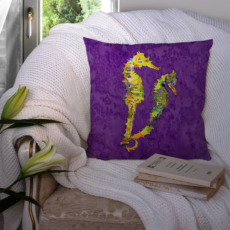Coussin décoratif intérieur/extérieur hippocampe