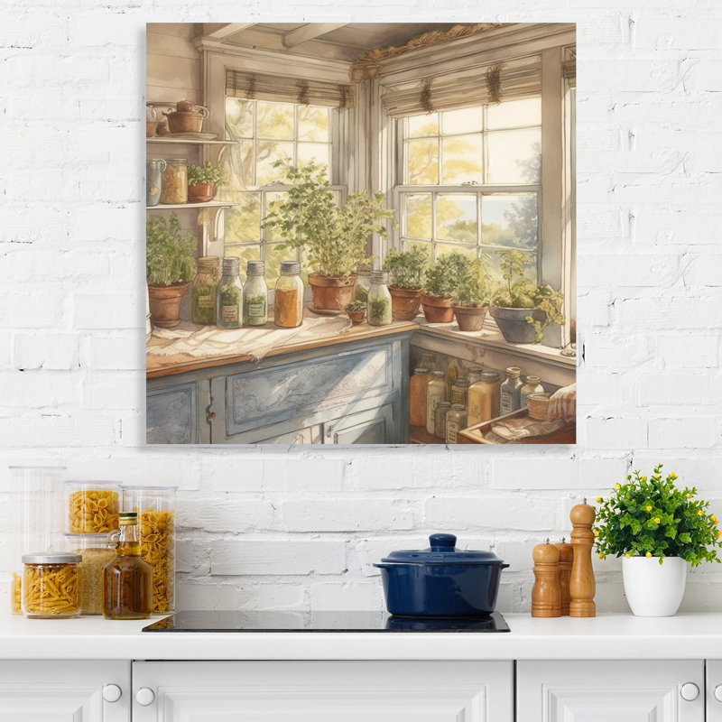 Old Farmhouse Kitchen I - Art mural de cuisine, H 30 po x l 30 po x P 1 po