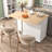 K&K Kitchen Island With Drop Leaf-1231158118