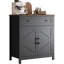 Armoire de bar avec tiroir Farmhouse, noir
