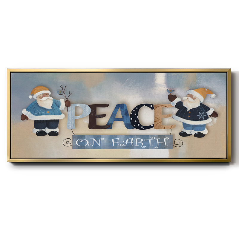 Santa Peace - toile encadrée, H 8 po x l 20 po