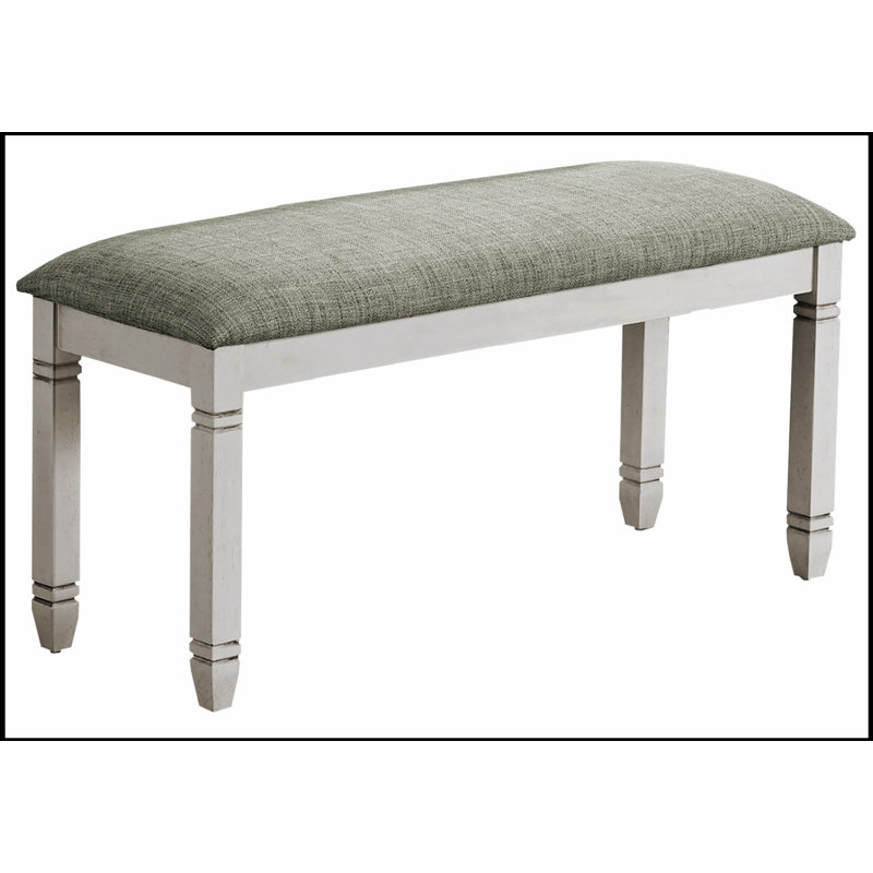 Bench, 41" Rectangular, Kitchen, Dining Room, Entryway, Bedroom, Upholstered, Wood,  Solid Wood,  Fabric, Transitional