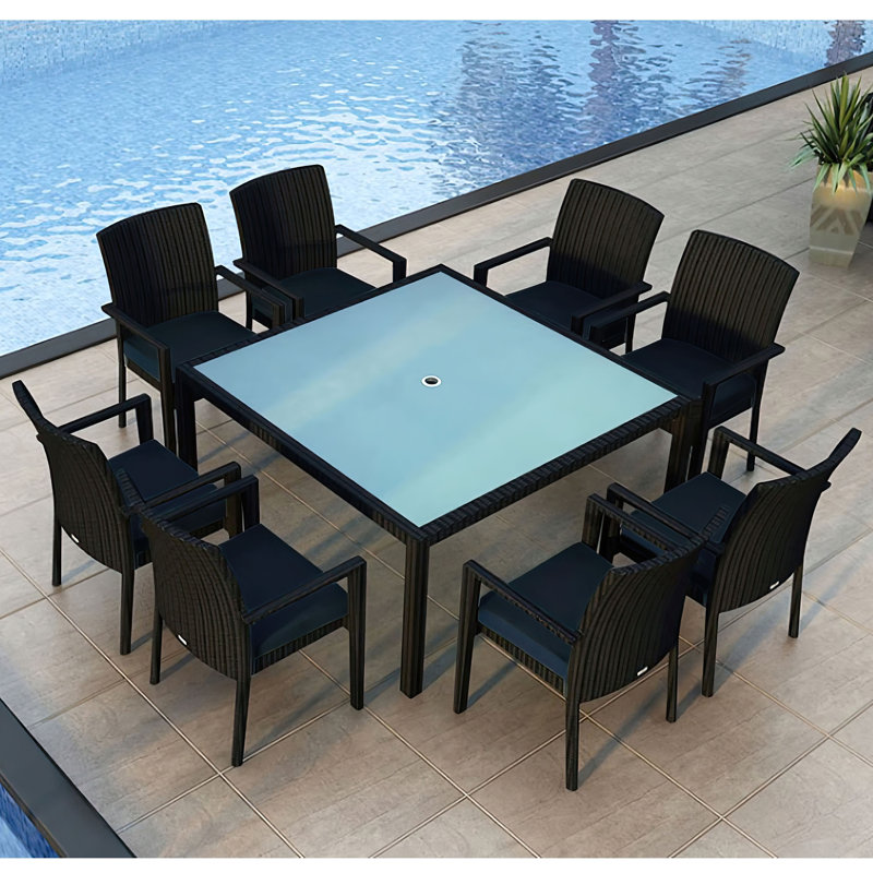 Urbana Outdoor 9 - Piece Dining Set, Canvas Natural Sunbrella® Canvas