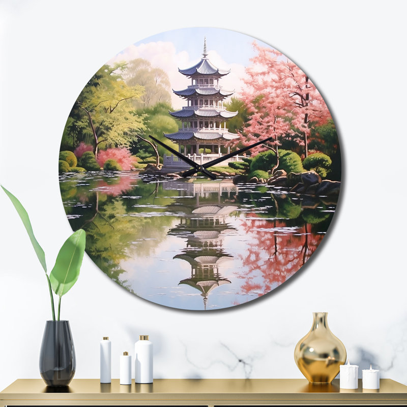 Horloge murale Asian Art, Très grand