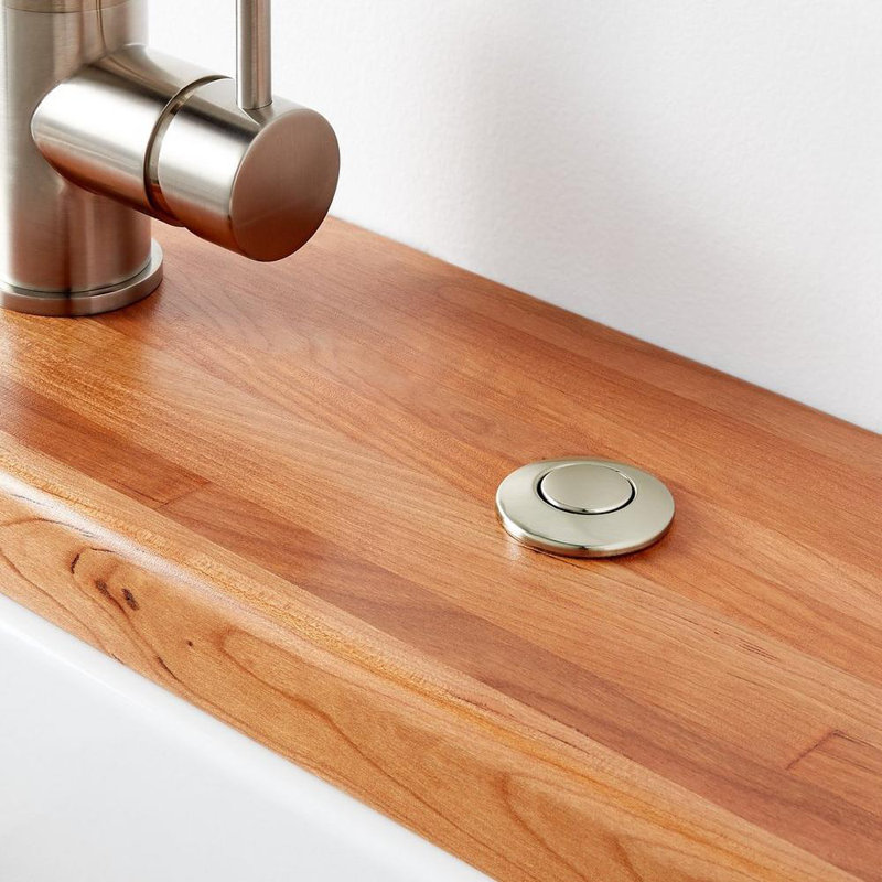 Air Switch Button for Garbage Disposal, Brushed Nickel