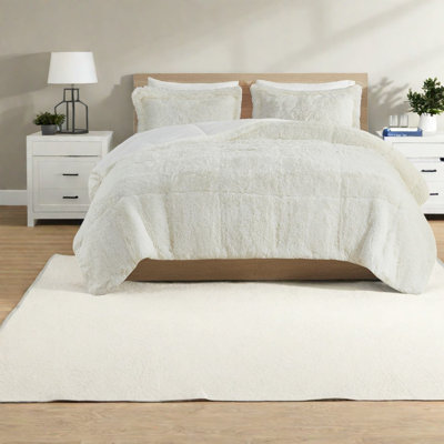 Ensembles de literie en fausse fourrure douce et grand confort moderne en polyester