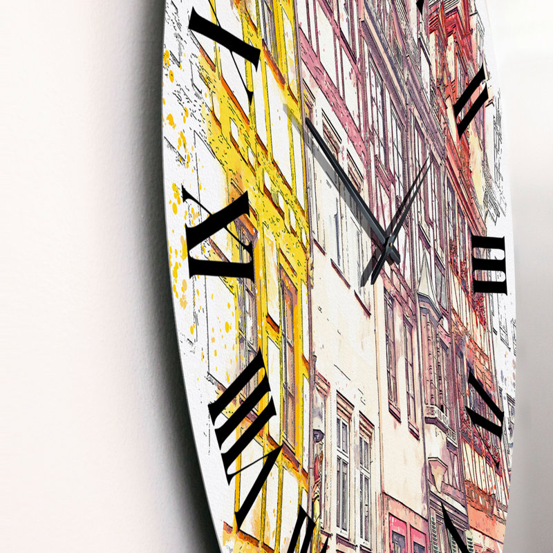 Horloge murale traditionnelle Mid-Century, Grand