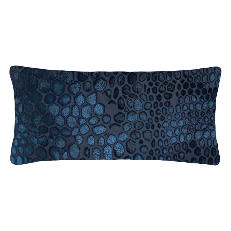 Snakeskin Mini Rectangle Velvet Pillow Cover & Insert, Copper Ivy