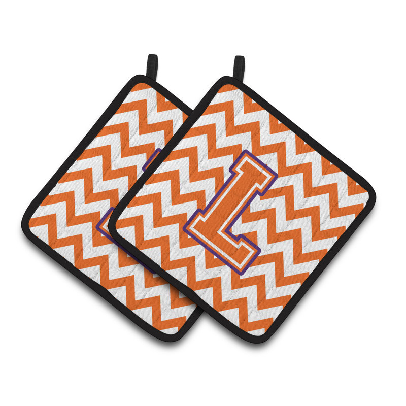 Caroline's Treasures Polyester Potholder, L, Orange/Regalia